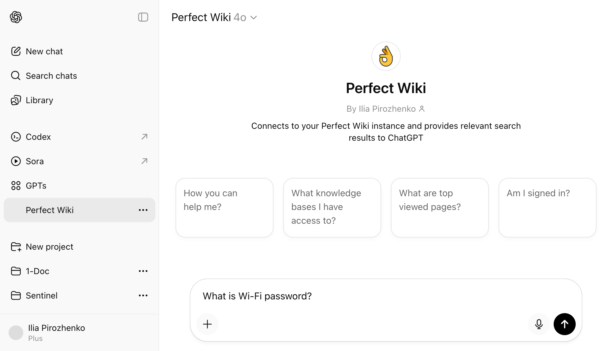 Perfect Wiki in ChatGPT