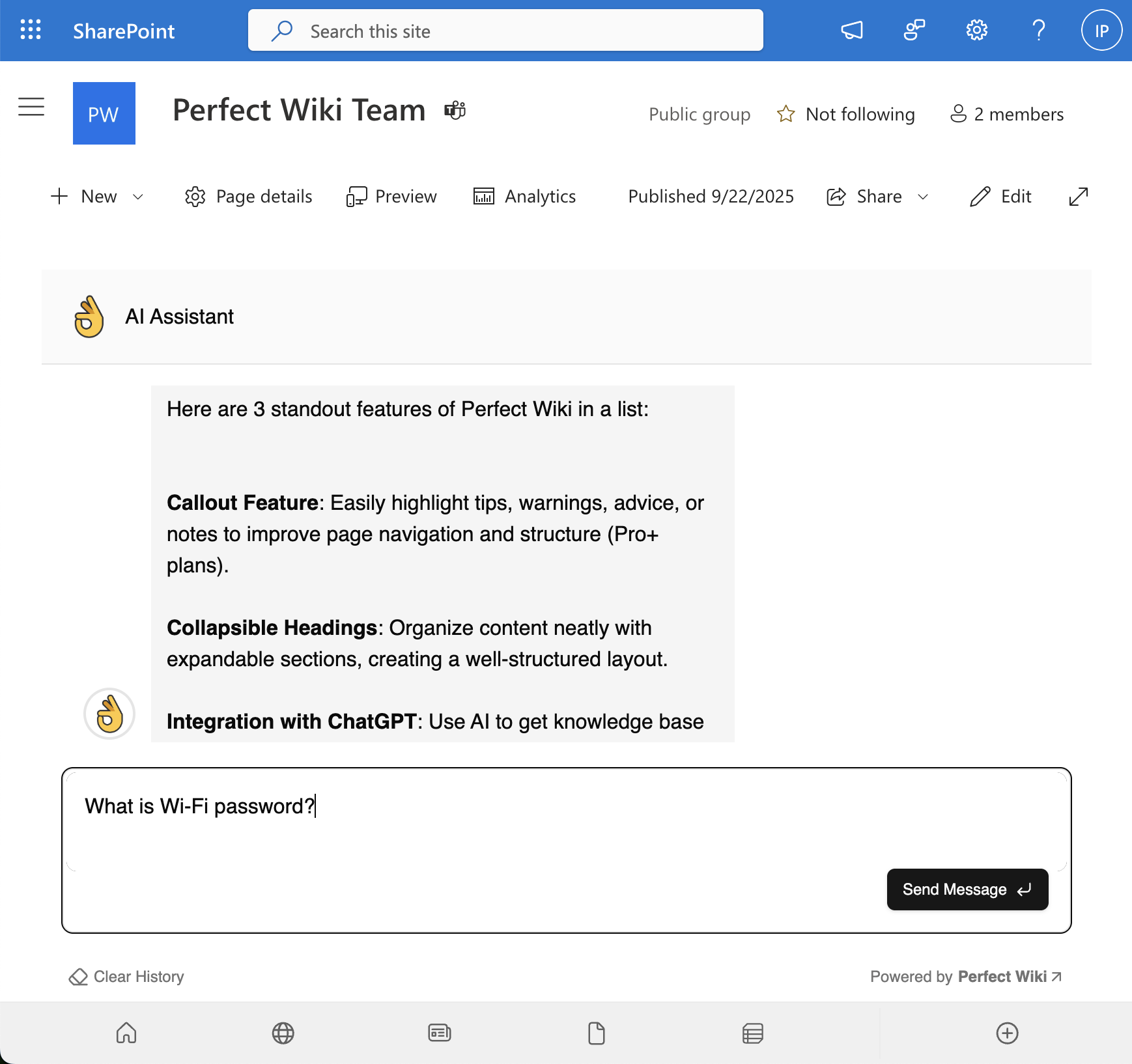 Perfect Wiki in SharePoint