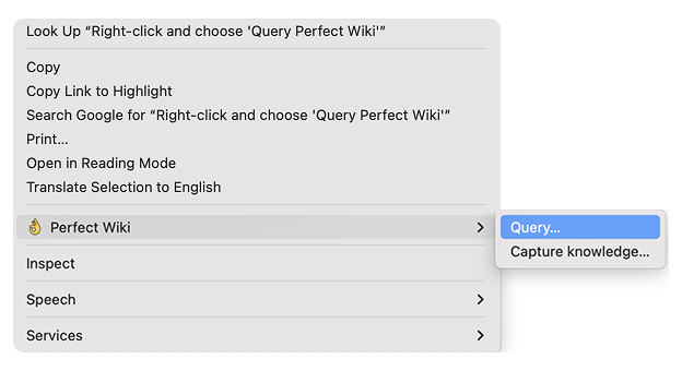 Perfect Wiki in Chrome Extension
